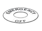 Legend Plates for Emergency Stop