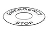 Legend Plates for Emergency Stop