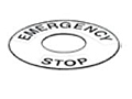 Legend Plates for Emergency Stop